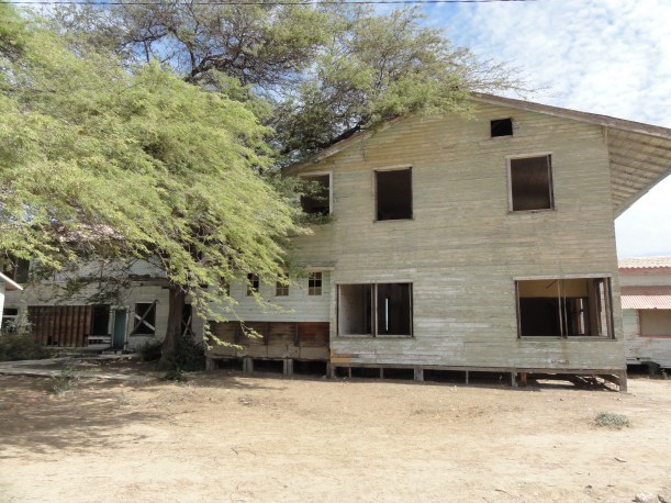 One of the old houses which now serves as a surf hostel