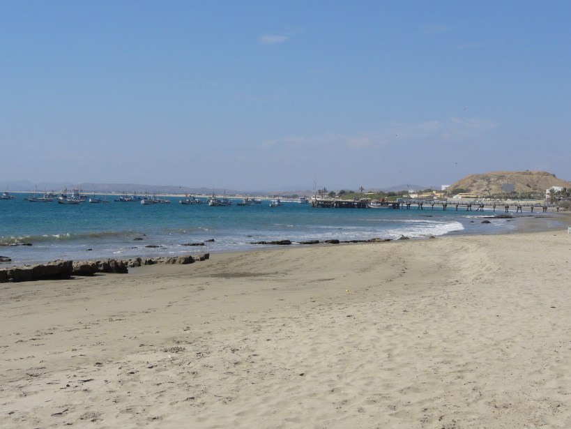 About fifteen minutes walk from the main beach in Mancora.