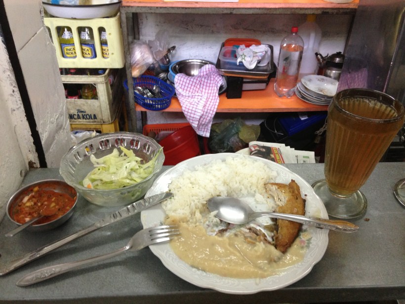 6 soles/1.40 gbp. In your face Tesco lunch deal!